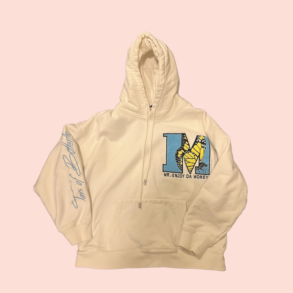 Mr. Enjoy Da Money hoodie white size small